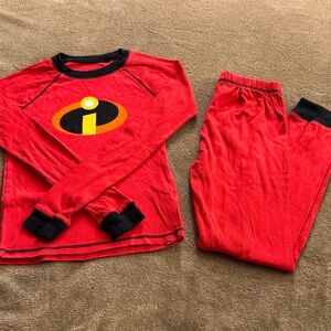 Disney Pixar Incredibles Red Superhero Kids Pajama Set
